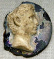 Roman glass cameo portrait of Emperor Augustus at Corning Museum of Glass. Corning, NY.