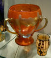 Bohemian Art Nouveau glass vases at Corning Museum of Glass. Corning, NY.