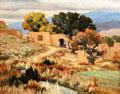 New Mexico Afternoon painting by Carlos Vierra at Rockwell Museum of Art. Corning, NY.