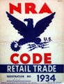 NRA Code Retail Trade poster from 1934 in Presidential Museum. Hyde Park, NY.
