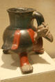 Ceramic vulture vessel of Aztec, Mexico at Metropolitan Museum of Art. New York, NY