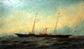 Painting of J. Pierpont Morgan's yacht Corsair III by Antonio Jacobsen at Museum of the City of New York. New York, NY.