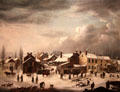 Winter Scene in Brooklyn painting by Francis Guy at Brooklyn Museum. Brooklyn, NY.