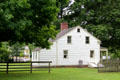 Conklin House with lean-to shed addition at Old Bethpage Village. Old Bethpage, NY.