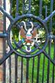 Iron gate given by the White House with American eagle on anchor with cross canons at Hayes Presidential Center. Fremont, OH.