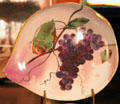 President Rutherford B. Hayes China plate with grapes painting by Haviland at Hayes Presidential Center. Fremont, OH.