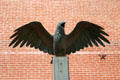 Statue of Raven outside Edgar Allan Poe house run by National Park Service. Philadelphia, PA.