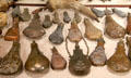 Collection of powder flasks at Buckhorn Museum. San Antonio, TX.