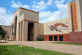 Centennial Hall with Cougar & Bison mural at Fair Park. Dallas, TX.