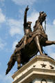 Detail of mounted George Washington on his monument at Virginia State Capitol. Richmond, VA
