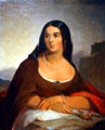 Romanticized portrait of Pocahontas by Thomas Sully at Museum of Virginia History. Richmond, VA.