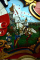 Painting of Joan of Arc on France circus wagon at Circus World Museum. Baraboo, WI.