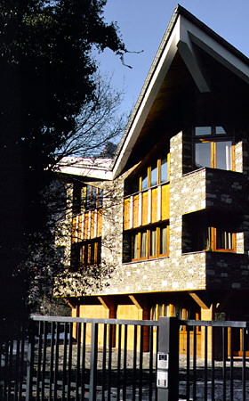 French Embassy building in La Vella. Andorra.
