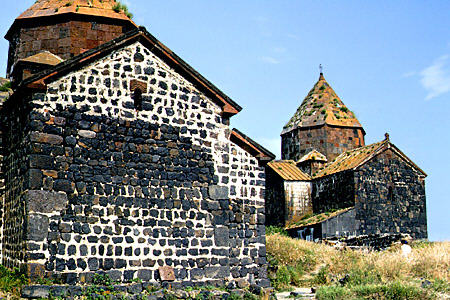 Ancient stone churches of Lake Sevan. Armenia.