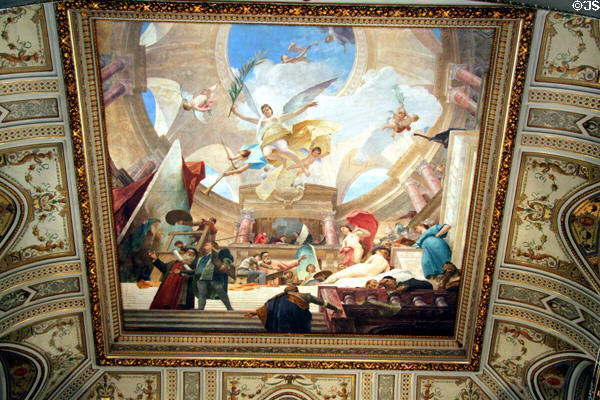Apotheosis of Art & Renaissance ceiling by Mihály Munkáczy at Kunsthistorisches Museum. Vienna, Austria.