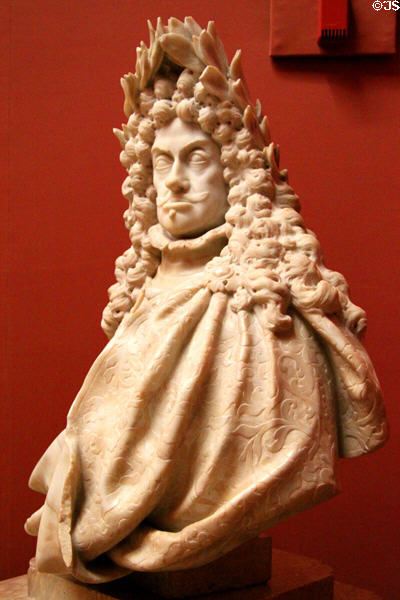 Marble portrait bust at Kunsthistorisches Museum. Vienna, Austria.