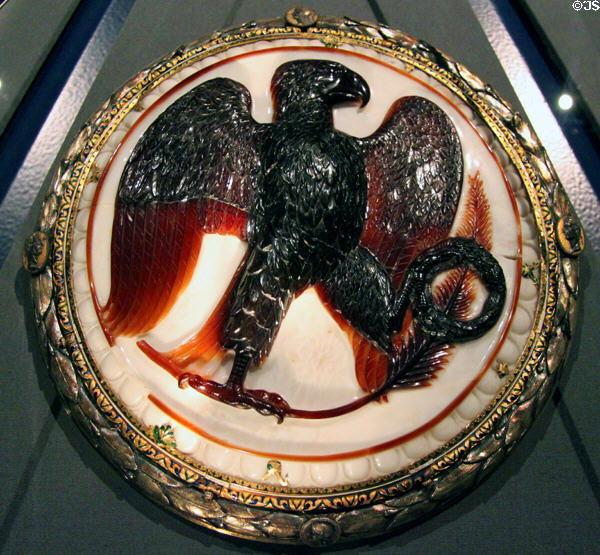 Eagle onyx cameo (27 BCE) at Kunsthistorisches Museum. Vienna, Austria.
