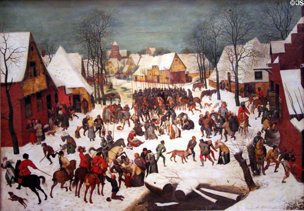 Infanticide at Bethlehem painting by Pieter Brueghel the Younger at Kunsthistorisches Museum. Vienna, Austria.