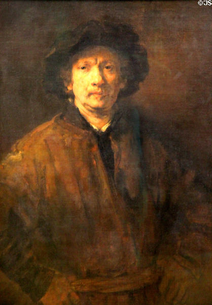 Self portrait (1652) by Rembrandt at Kunsthistorisches Museum. Vienna, Austria.