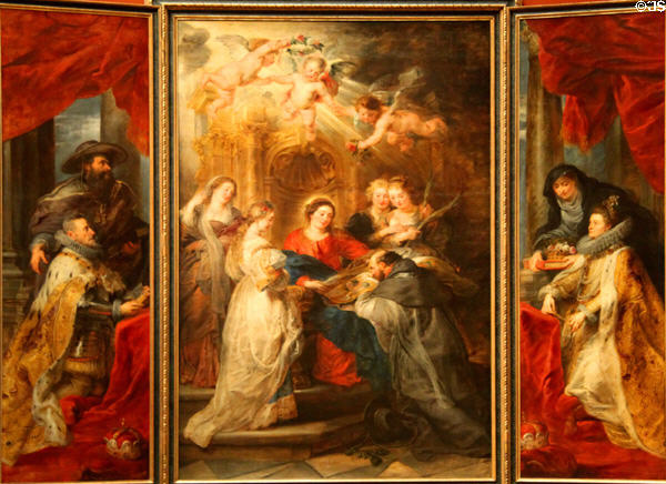 Triptych of St Ildefonso painting (c1630-2) by Peter Paul Rubens at Kunsthistorisches Museum. Vienna, Austria.