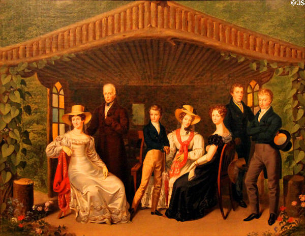 Imperial family of the Herzog von Reichstatdt painting (1826) by Leopold Fertbauer at Historical Museum of City of Vienna. Vienna, Austria.
