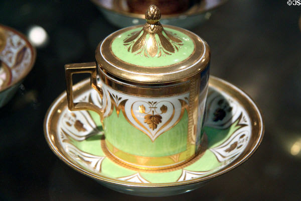 Coffee cup (early 19th C) by Viennese Porcelain Manufacture at Historical Museum of City of Vienna. Vienna, Austria.