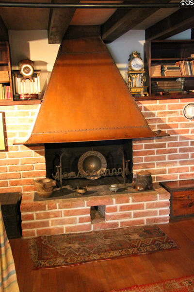 Architect Adolf Loos' living room fireplace (1909-11) located at Historical Museum of City of Vienna. Vienna, Austria.