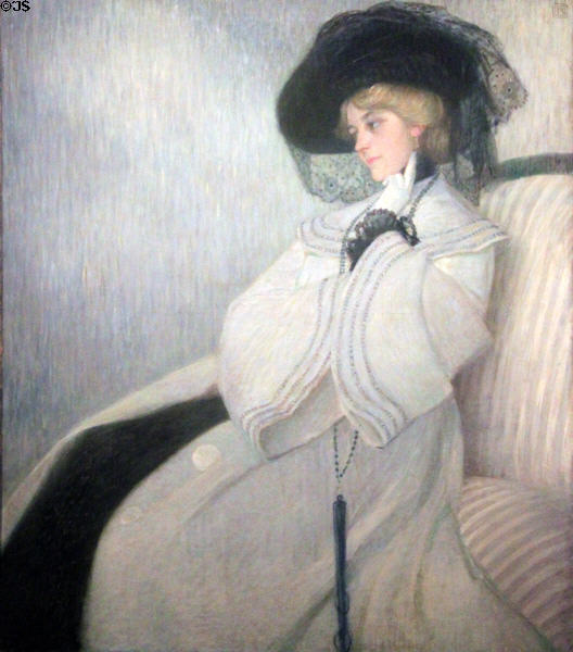 White & Black painting (1904) by Wilhelm List at Historical Museum of City of Vienna. Vienna, Austria.