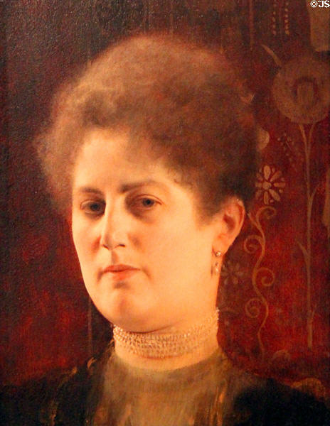 Portrait of Frau Heymann (c1894) by Gustav Klimt at Historical Museum of City of Vienna. Vienna, Austria.