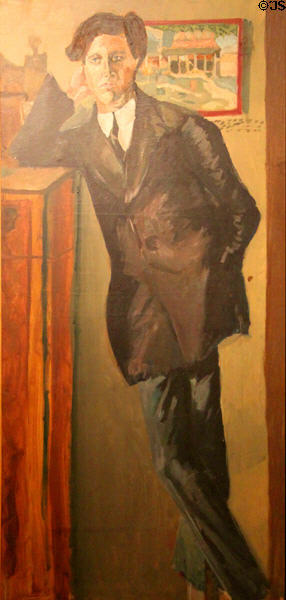 Portrait of Composer Alban Berg (1914) by Arnold Schönberg at Historical Museum of City of Vienna. Vienna, Austria.