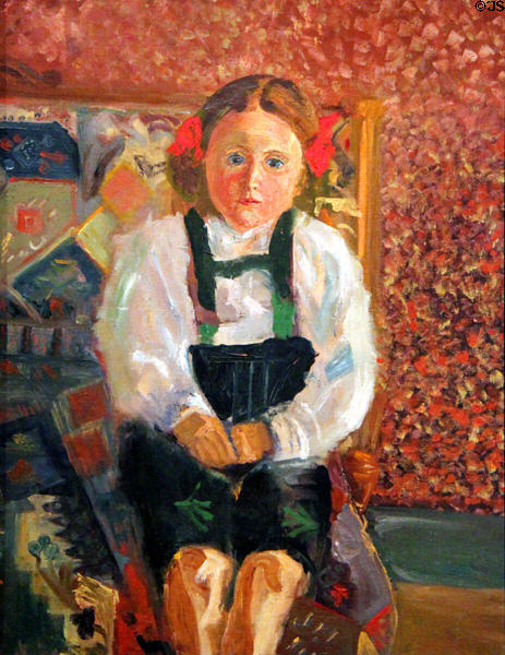Portrait of Gertrud Schönberg, daughter of the Artist (1909) by Arnold Schönberg at Historical Museum of City of Vienna. Vienna, Austria.