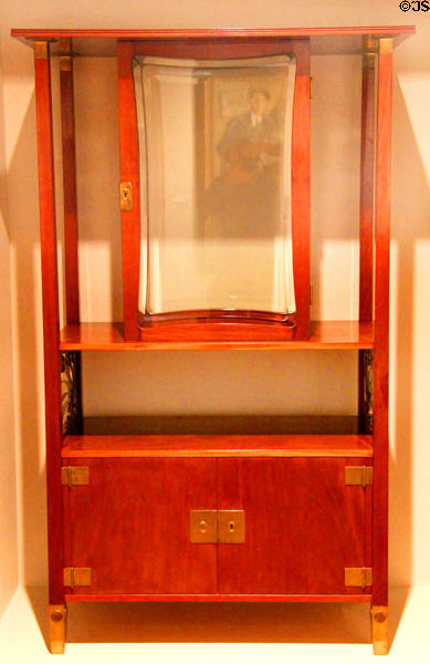 Glass display cabinet (1901) by Josef Hoffmann & made by Fa, Portois und Fix at Historical Museum of City of Vienna. Vienna, Austria.