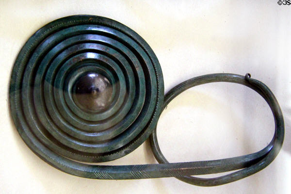 Bronze age coil (c1500 BCE) at Museum of Natural History. Vienna, Austria.