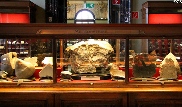 Collection of meteors at Museum of Natural History. Vienna, Austria.
