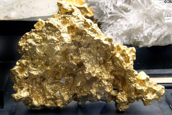 Gold nugget at Museum of Natural History. Vienna, Austria.