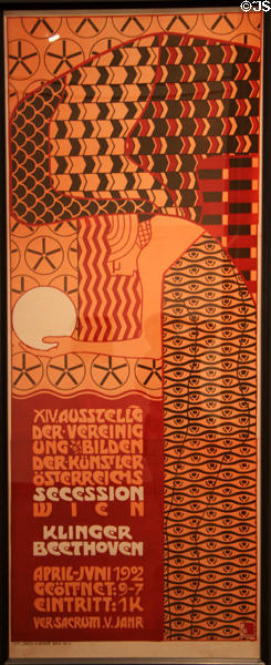 Wiener Secession poster for 14th Exhibition (1902) by Alfred Roller at Leopold Museum. Vienna, Austria.