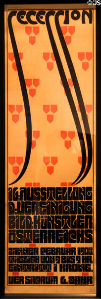 Wiener Secession poster for 16th Exhibition (1903) by Alfred Roller at Leopold Museum. Vienna, Austria.