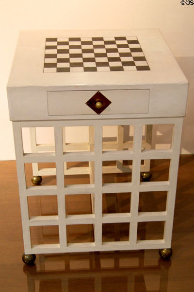 Chess table (1903) attrib. Josef Hoffmann at Leopold Museum. Vienna, Austria.