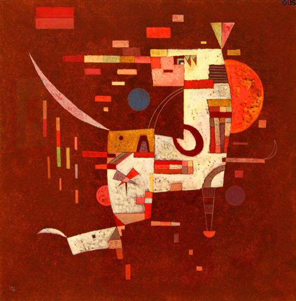 Obstinate painting (1933) by Wassily Kandinsky at Museum Moderne Kunst. Vienna, Austria.