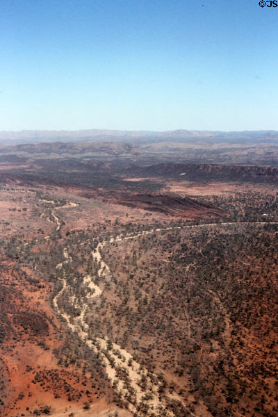 Aerial view of Northern Territories south of Alice Springs. Australia.