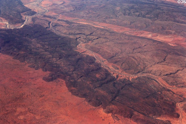Aerial view of Northern Territories on way to Uluru (aka Ayers Rock). Australia.