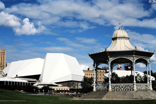 Gazebo on grounds of Arts Centre in Adelaide. Adelaide, Australia.