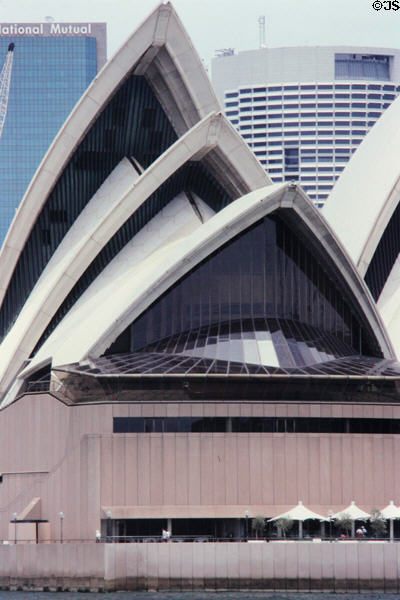 Arches & windows of Sydney Opera House. Sydney, Australia.
