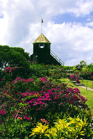 Gun Hill Signal Station, originally built in 1818 & restored by the Barbados National Trust in 1982. Barbados.