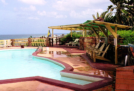 Hotel pool in Bathsheba. Barbados.