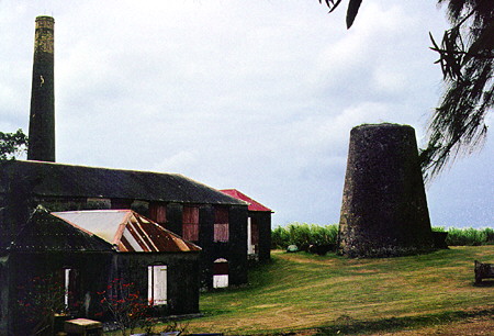 The abandoned sugar mill of St Nicholas Abbey. Barbados.
