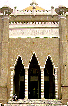 Entrance to Old Mosque in Bandar Seri Begawan. Brunei.