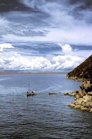 Clouds over Lake Titicaca. Bolivia.