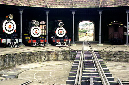 Railway Museum roundhouse in São João del Rei. Brazil.