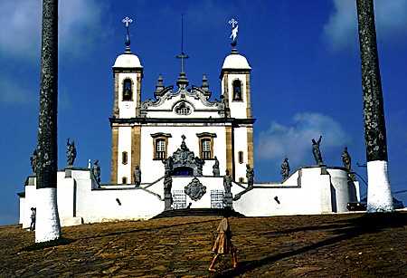 Basílica de Bom Jesus, site of famous prophet sculptures, Congonhas. Brazil.